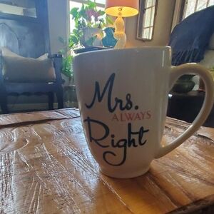 Mrs. Always Right Ceramic Coffee Mug - White